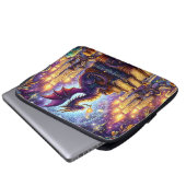Mystische Drachen-Zauberer-Bücher Laptopschutzhülle (Vorne Knopf)