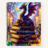 Mystische Drachen-Zauberer-Bücher Notizblock (Vorderseite)