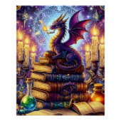 Mystische Drachen-Zauberer-Bücher Poster (Vorderseite)
