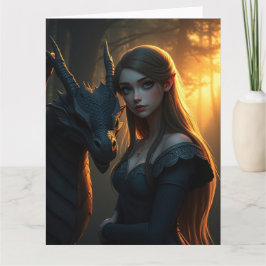 Mystische Drachenkunst Karte