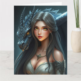 Mystische Drachenkunst Karte