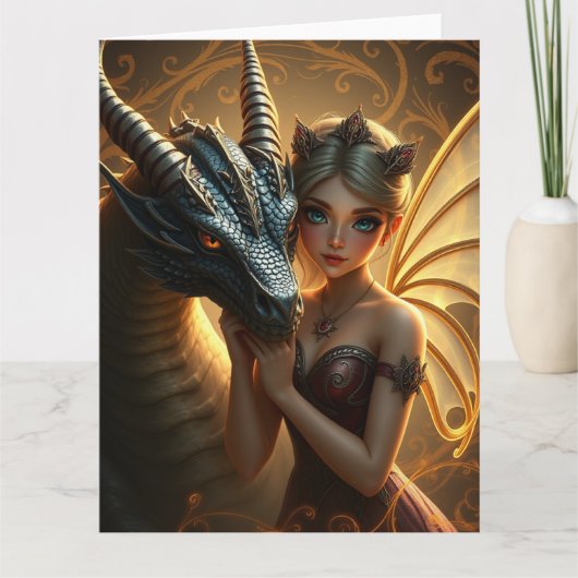 Mystische Drachenkunst Karte (Vorderseite)