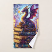 Mystische Drachenzauberer Bücher Badhandtuch Set (Handtuch)
