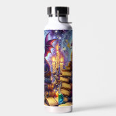 Mystische Drachenzauberer Bücher Trinkflasche (Links)