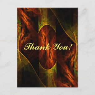 Mystische Dschungel Moderne Abstrakte Fraktal Kuns Postkarte