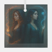 Mystische Dualität Ornament Aus Glas (Vorderseite)