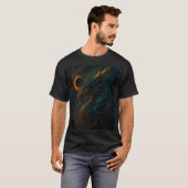 Mystische Eclipse Dragon Fantasy Art Illustration T-Shirt (Vorne ganz)