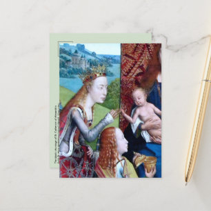 Mystische Ehe der St. Catherine von Alexandria Postkarte