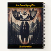 Mystische Elchschnitzerei aus dunklem Holz Notizblock (Rückseite)