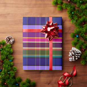 Mystische Elemente Kariert MM Geschenkpapier