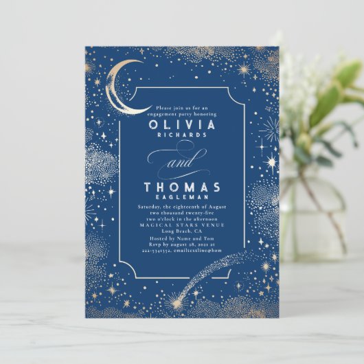 Mystische Engagement-Partei für den Starry Night M Einladung (Stehend Vorderseite)