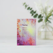 MYSTISCHE ERINNERUNGEN MONOGRAM rosa lila-blau Visitenkarte (Stehend Vorderseite)