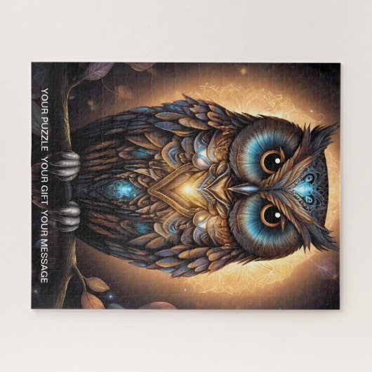 Mystische Eule des Lichts Puzzle (Horizontal)