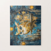 Mystische Eule im Baum Burg Puzzle (Vertikal)