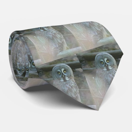 Mystische Eule Krawatte (Gerollt)