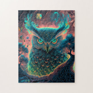 Mystische Eule psychedelisches Puzzle | Geistiges