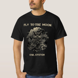 Mystische Eule und Mond "Fly to the Moon" T - Shir T-Shirt