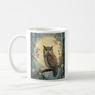 Mystische Eulen-Mondlicht-Waldkunst Wald-Eule I Kaffeetasse