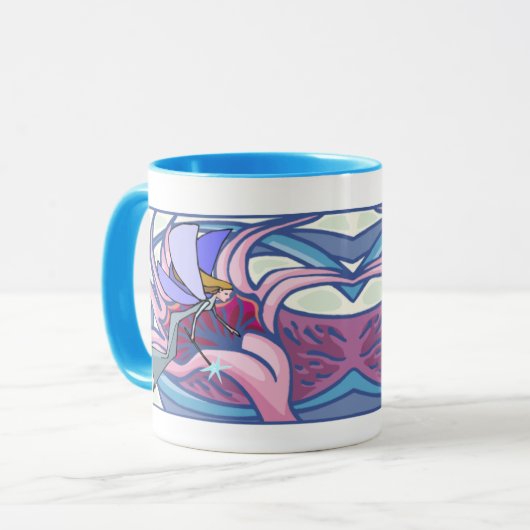 Mystische Faibe mit Tasse der Blume (Vorderseite Links)