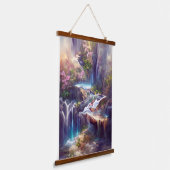 Mystische Fälle Wandteppich Mit Holzrahmen (Gewinkelt)