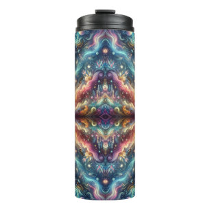 Mystische Fantasie Farbige Himmlische Ferne Burg Thermosbecher