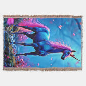 Mystische Fantasy-Einhorn-Kunst Decke (Vorderseite)