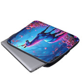 Mystische Fantasy-Einhorn-Kunst Laptopschutzhülle (Vorne Knopf)
