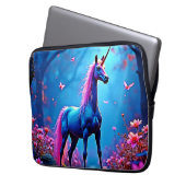 Mystische Fantasy-Einhorn-Kunst Laptopschutzhülle (Vorderseite Links)