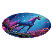 Mystische Fantasy-Einhorn-Kunst Schneidebrett (Ecke)