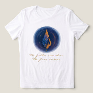 Mystische Feder und Flamme Tri-Blend Shirt