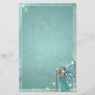 Mystische Feen-Fantasy-Kunst Türkis Briefpapier