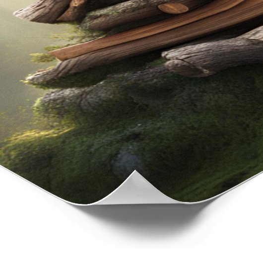 MYSTISCHE FEUERHOLZSTACKKUNST POSTER (Ecke)