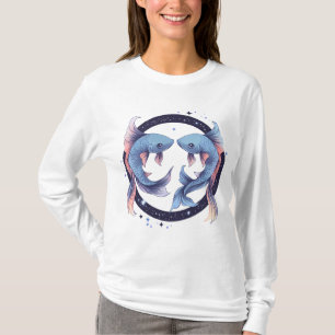 Mystische Fische Sternzeichen Kunst T-Shirt
