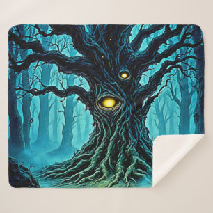 Mystische Forest Eye Tree Art Sherpadecke