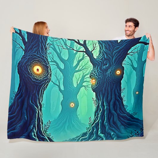 Mystische Forstbeobachter Fleecedecke (Beispiel)