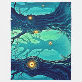 Mystische Forstbeobachter Fleecedecke (Vorderseite)