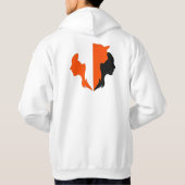 Mystische Fox- und weibliche Silhouette Morphing D Hoodie (Rückseite)