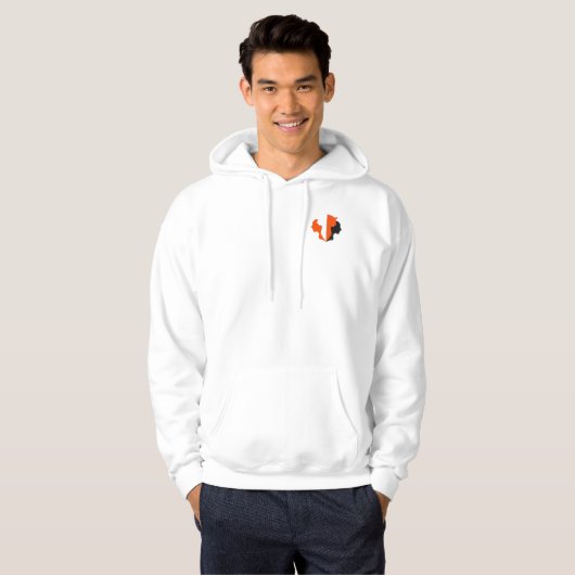 Mystische Fox- und weibliche Silhouette Morphing D Hoodie (Vorne ganz)