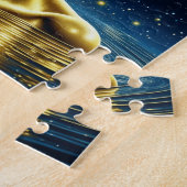 Mystische Frau, die unter den Sternen meditiert Puzzle (Seite)