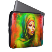 Mystische Frau in Neonfarben Laptopschutzhülle (Vorne Rechts)