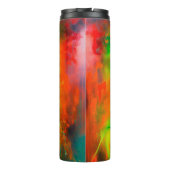 Mystische Frau in Neonfarben Thermosbecher (Rückseite)