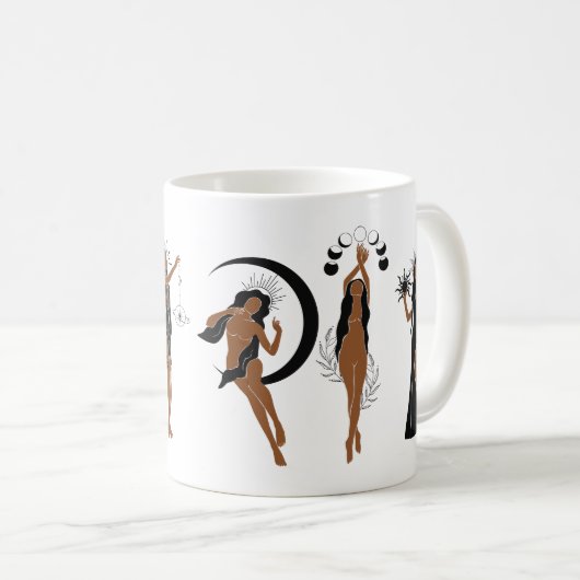 Mystische Frau Kaffeetasse (VorderseiteRechts)