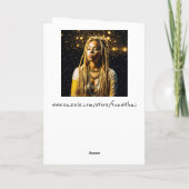 Mystische Frau mit Dreads, die meditativ sind Karte (Rückseite)