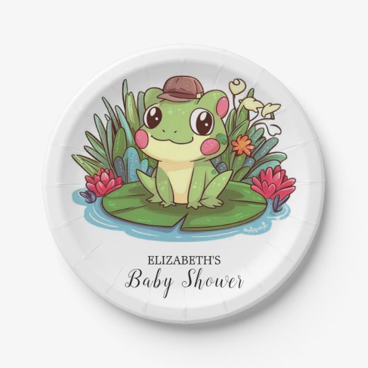 Mystische Frog-Babydusche Pappteller (Vorderseite)