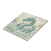 Mystische Fuchsdrachen-Wasserfarbenkunst (2) Fliese (Seite)