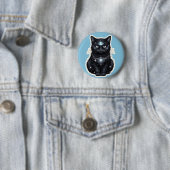 Mystische Galaxie-Katzen-Button – Kosmisches Dritt Button (Beispiel)