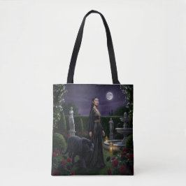 Mystische Gartentasche: Frau & Panther Tasche