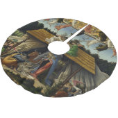 Mystische Geburt Christi durch Sandro Botticelli Polyester Weihnachtsbaumdecke (Schrägansicht)