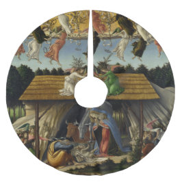 Mystische Geburt Christi durch Sandro Botticelli Polyester Weihnachtsbaumdecke