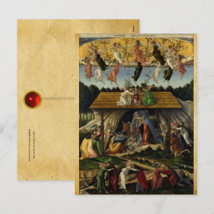 MYSTISCHE GEBURT von Sandro Botticelli ,Weihnachte Feiertagspostkarte
